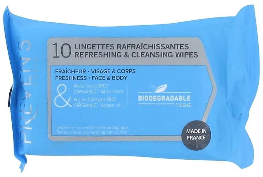 Prevens Pack Duo Lingettes Rafraichissantes Et Nettoyantes Boite De 10*2