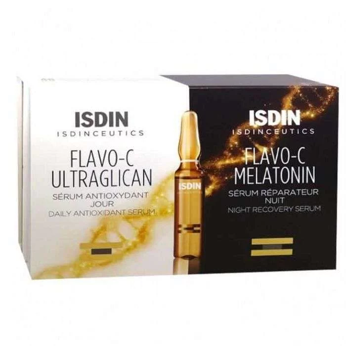 Isdin Flavo-c Melatonin Serum Reparateur Nuit Boite De 10 Ampoules