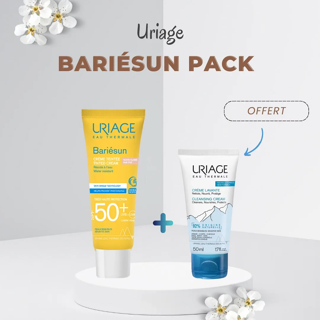 Uriage Coffret Bariesun Creme Invisible + Creme Lavante 50ml Offerte