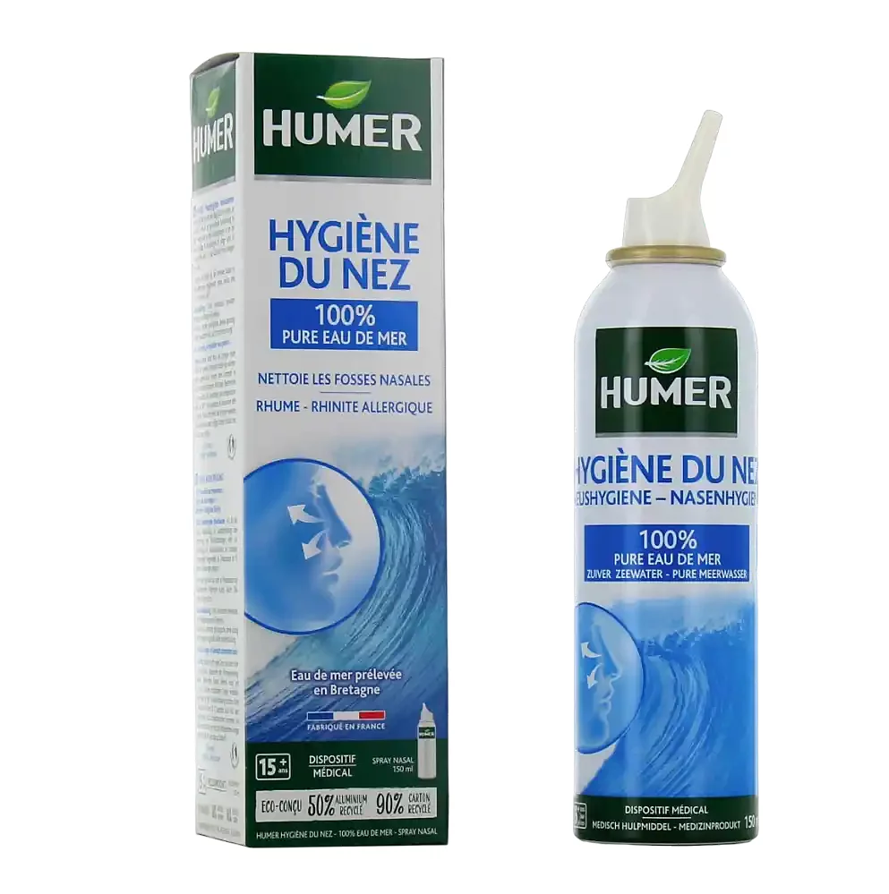 HUMER HYGIÈNE NEZ SOLUTION ISOTONIQUE ADULTE 150ML