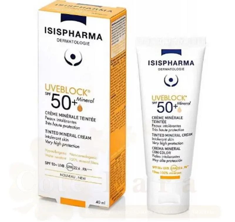 ISISPHARMA UVEBLOCK SPF50+ CREME MINERALE TEINTEE 40ML REFERENCE COIVISI020