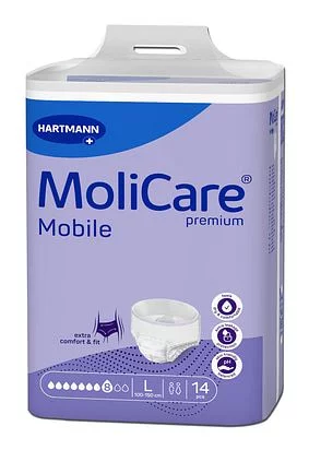 HARTMANN MOLICARE PREMIUM MOBILE 8 DROPS TAILLE L 14P C4 REFERENCE 166031