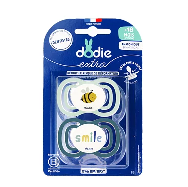 Dodie Sucette Extra Fine Vert F6 +18 Mois