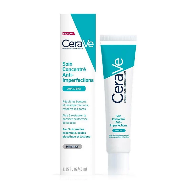 CERAVE SOIN CONCENTRE ANTI-IMPERFECTIONS AHA PEAU GRASSE A TENDANCE ACNEIQUE 40ML