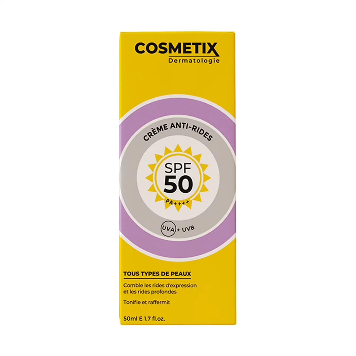Cosmetix Creme Anti Rides 2 En 1 Spf50 50ml