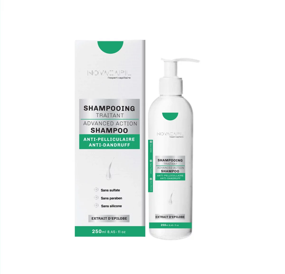 NOVACAPIL SHAMPOOING TRAITANT ANTI-PELLICULAIRE 250ML 