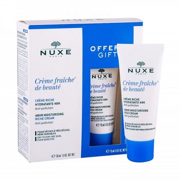 NUXE COFFRET CRÈME FRAÎCHE DE BEAUTE CRÈME RICHE 30ML + CRÈME RICHE 15ML