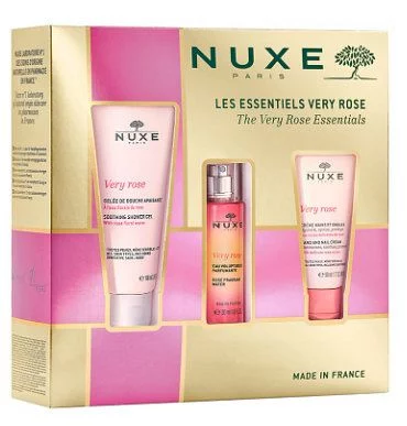 Nuxe Coffret Noel Les Essentiels Very Rose Gelee De Douche 100ml + Eau Voluptueuse 30ml + Creme Mains 50ml