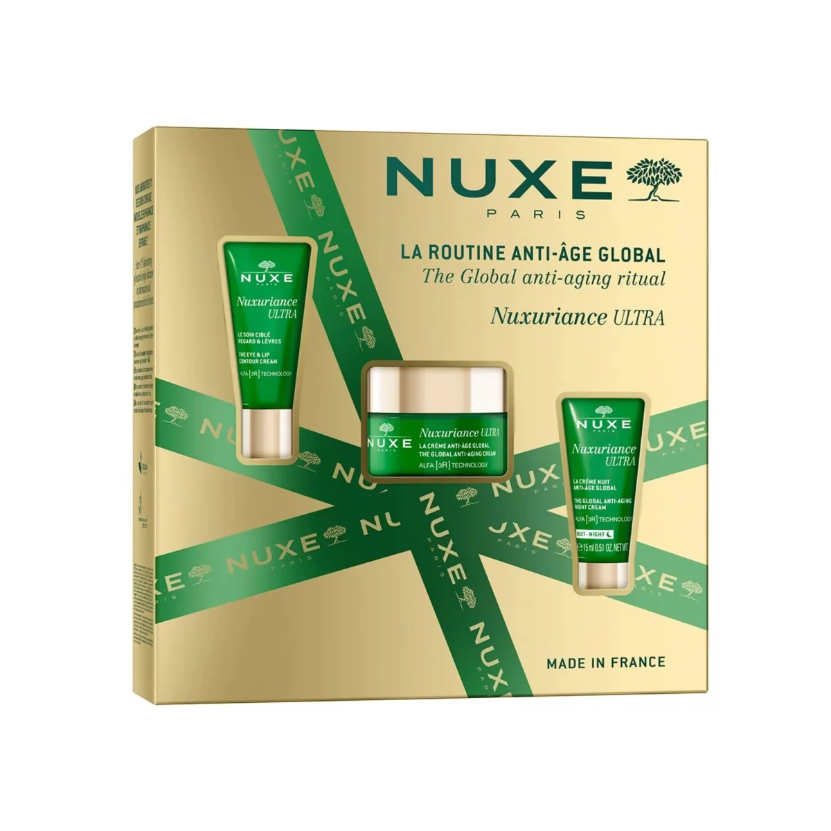 Nuxe Coffret Nuxuriance Ultra La Creme Anti-age Global 50ml + Creme Nuit Anti-age 15ml + Soin Cible Regard & Levres 15ml