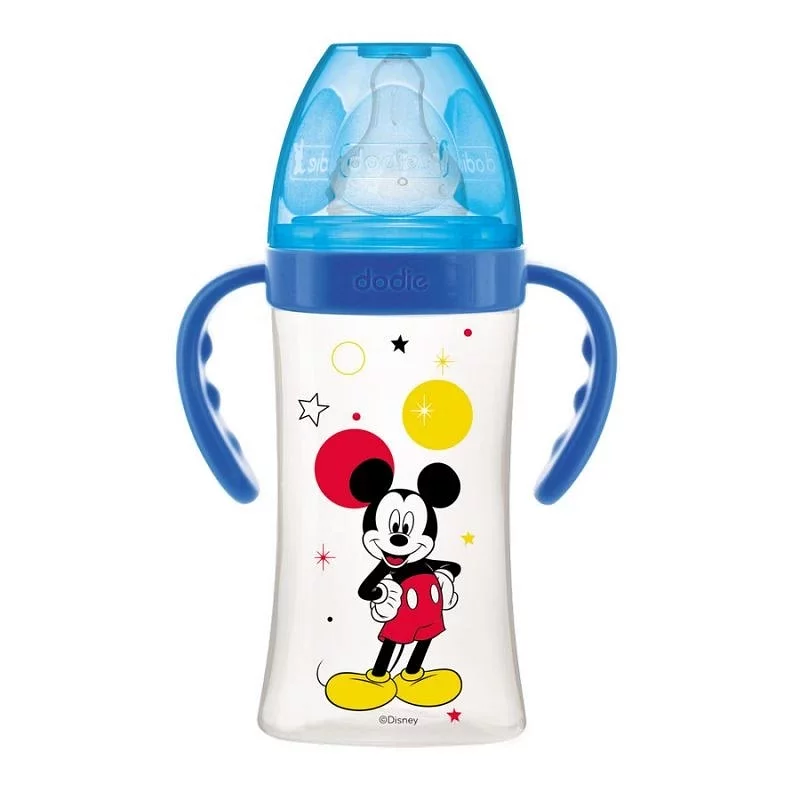 DODIE BIBERON ANTI-COLIQUE ANSES MICKEY BLEU+ 6 TETINE RONDE 3 VITESSES 270ML
