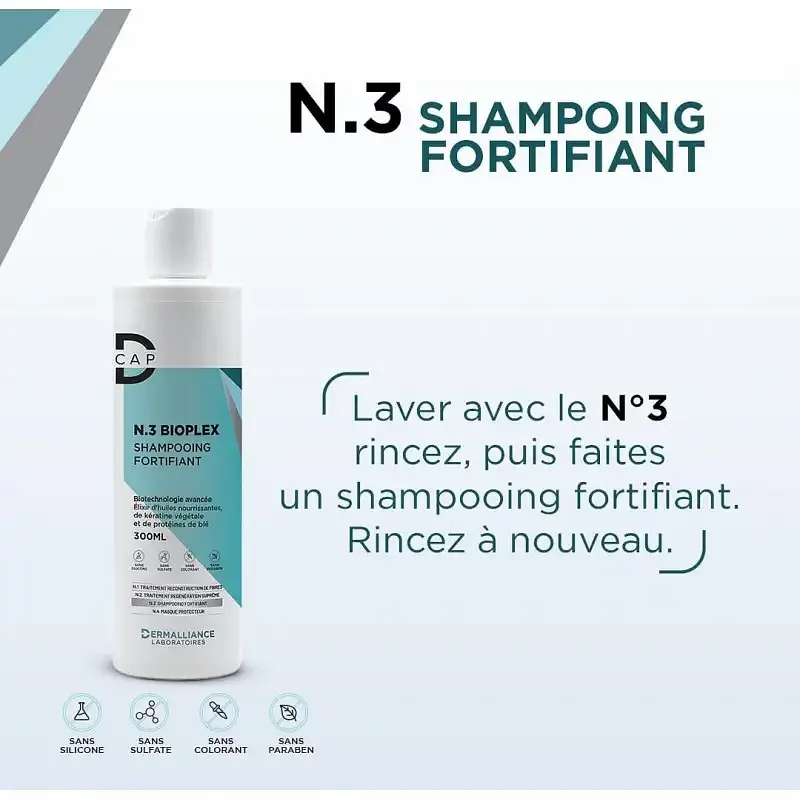 D-cap N3 Bioplex Shampooing Fortifiant 300ml