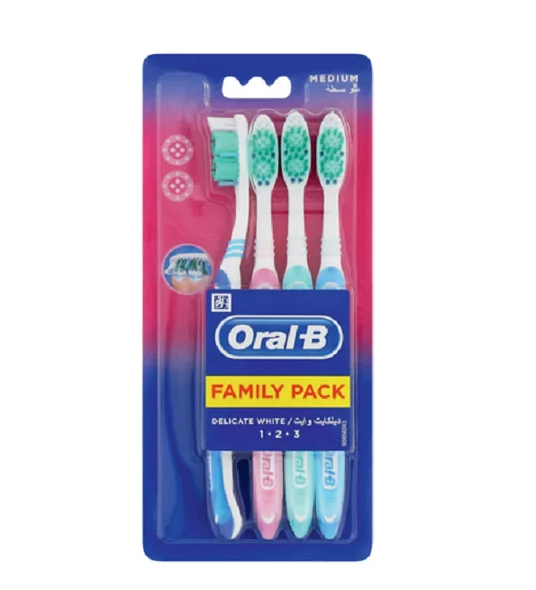 ORAL-B PACK FAMILY BLANCHEUR 2 + 2 MEDIUM