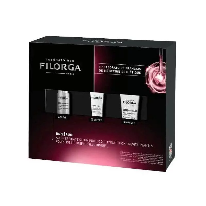 Filorga Coffret Ncef Revitalize Serum Anti-age 30ml + Ncef Revitalize Creme 15ml Offert + Optim Eyes Contour Yeux 4ml Offert
