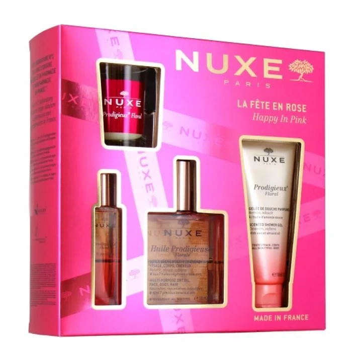 Nuxe Coffret La Fete En Rose Huile Prodigieuse 100ml + Prodigieux Gelee De Douche Parfumee 100ml