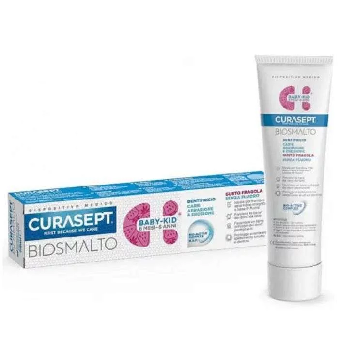 Curasept Biosmalto Dentifrice 6mois-6ans Sans Fluor 50ml