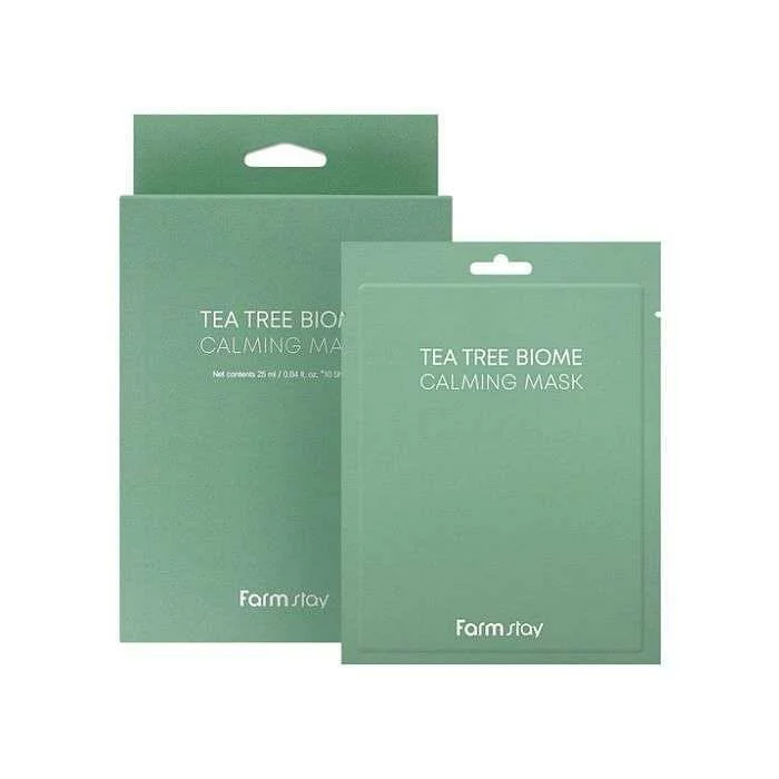 Farmstay Tea Tree Biome Calming Mask Boite De 10*25ml