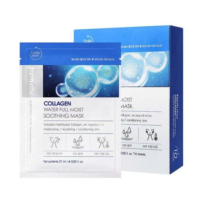 Farmstay Collagen Water Full Moist Mask 27ml Boite De 10