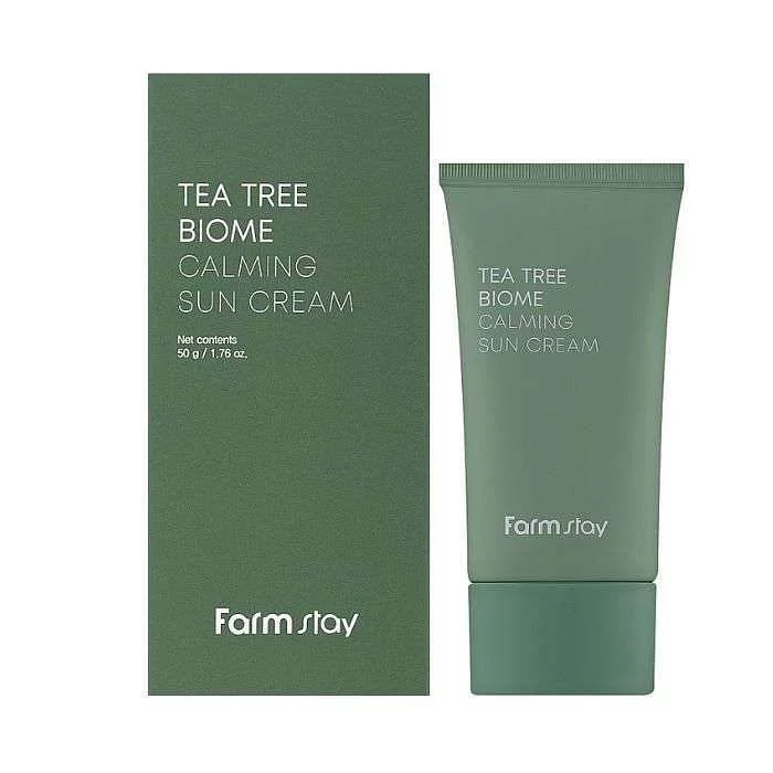 FARMSTAY TEA TREE BIOME CALMING SUN CREME 50G