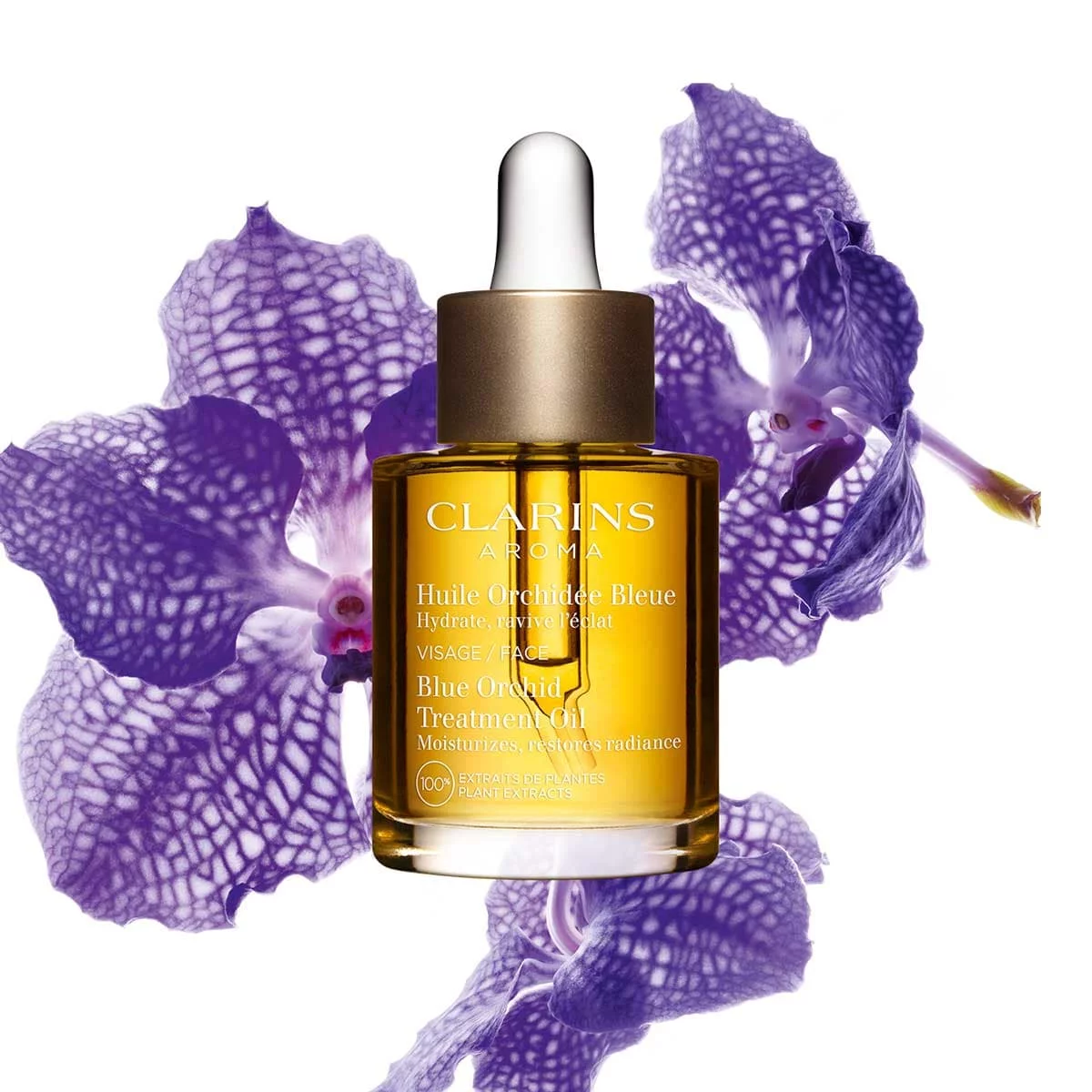 CLARINS AROMAPHYTOSOIN HUILE ORCHIDEE BLEUE PEAUX DESHYDRATEES VISAGE 30ML