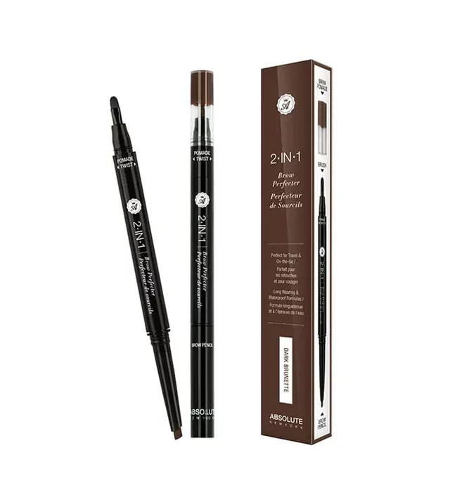 ABSOLUTE NEW YORK ABNY 2IN1 BROW PERFECER DARK BRUNETTE REFERENCE AEBD02