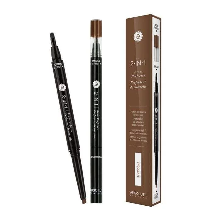 ABSOLUTE NEW YORK ABNY 2IN1 BROW PERFECTER CHOCOLATE REFERENCE AEBD04