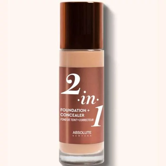 ABSOLUTE NEW YORK ABNY 2IN1 FOUNDATION CONCEALER NEUTRAL SHELL REFERENCE MFFC02