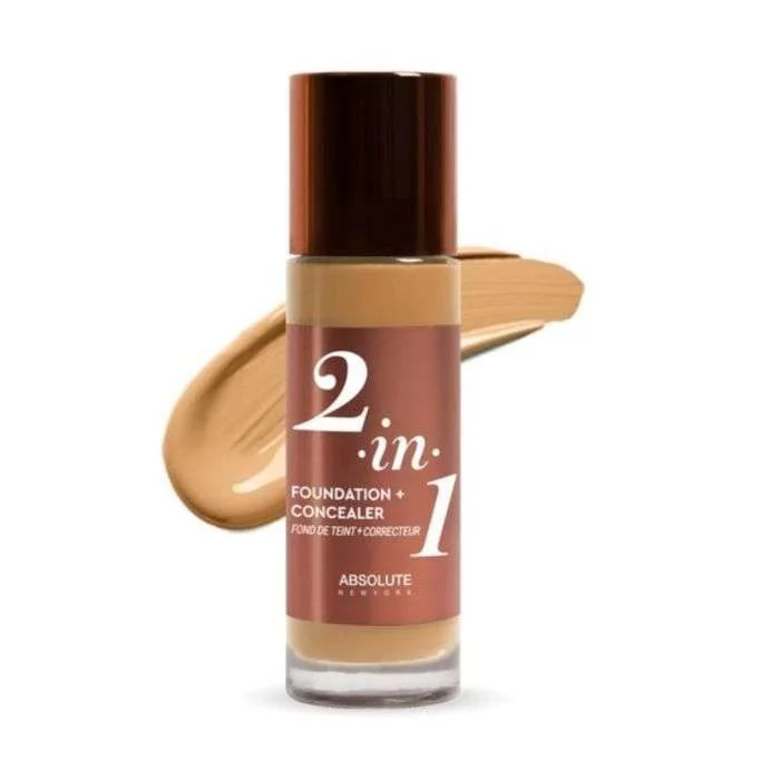 ABSOLUTE NEW YORK ABNY 2IN1 FOUNDATION CONCEAMER COOL BEIGE REFERENCE MFFC04