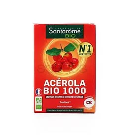 SANTAROME BIO ACEROLA 1000 BOITE DE 20 COMPRIMES