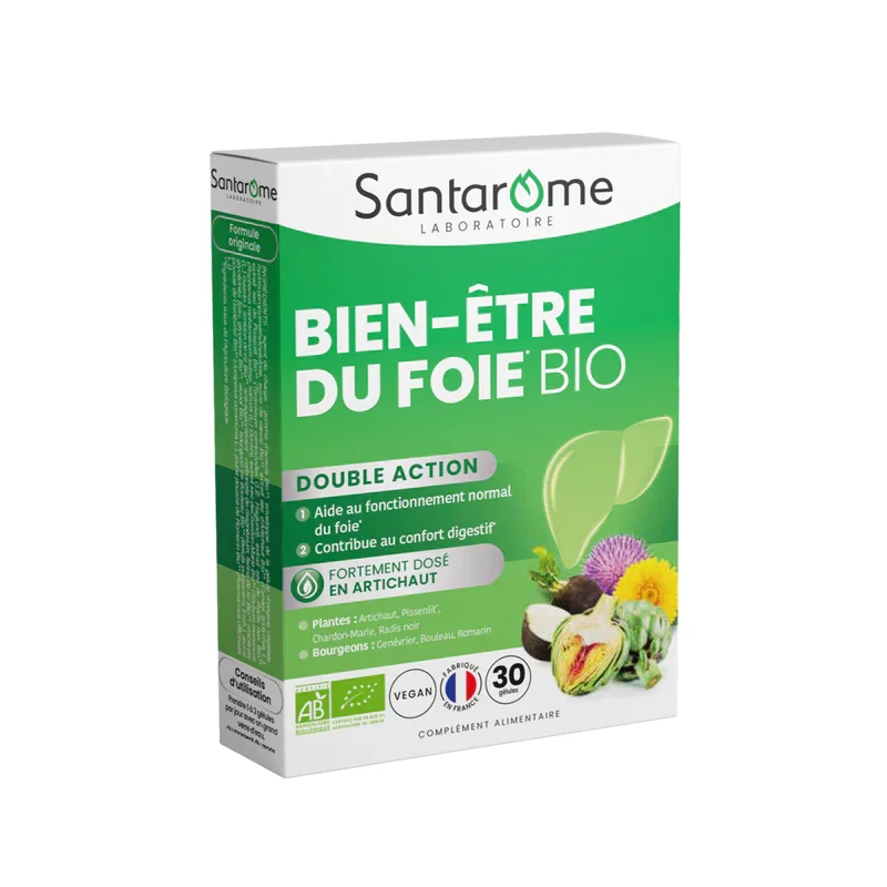 SANTAROME BIO BIEN ETRE DU FOIE BIO BOITE DE 30 GELULES