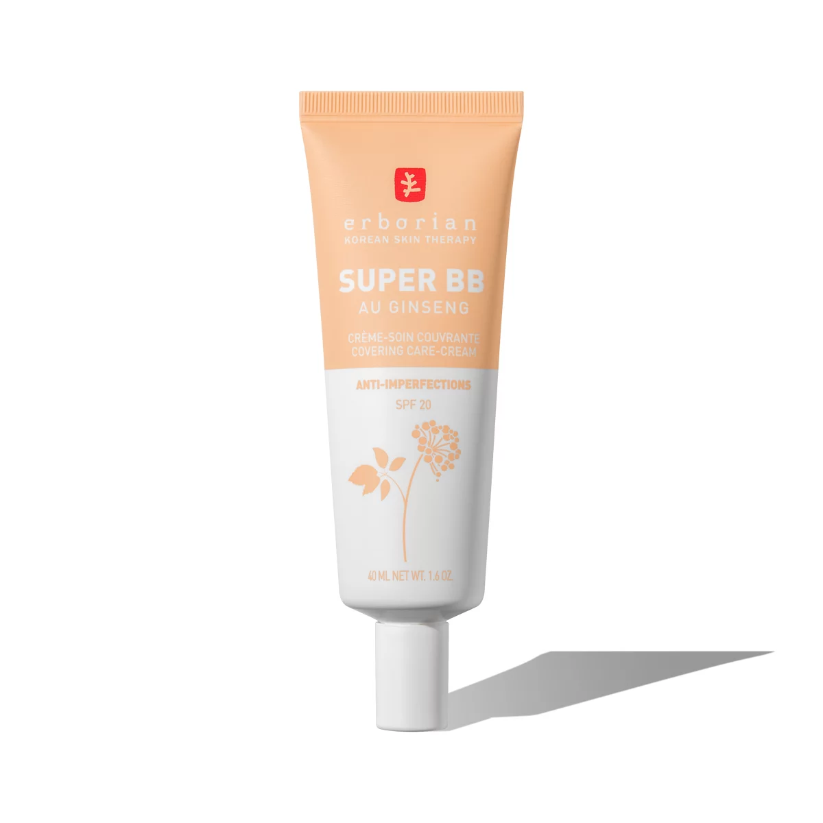 ERBORIAN SUPER BB AU GINSENG CREME SOIN COUVRANTE ANTI-IMPERFECTIONS SPF20 CLAIR 15ML