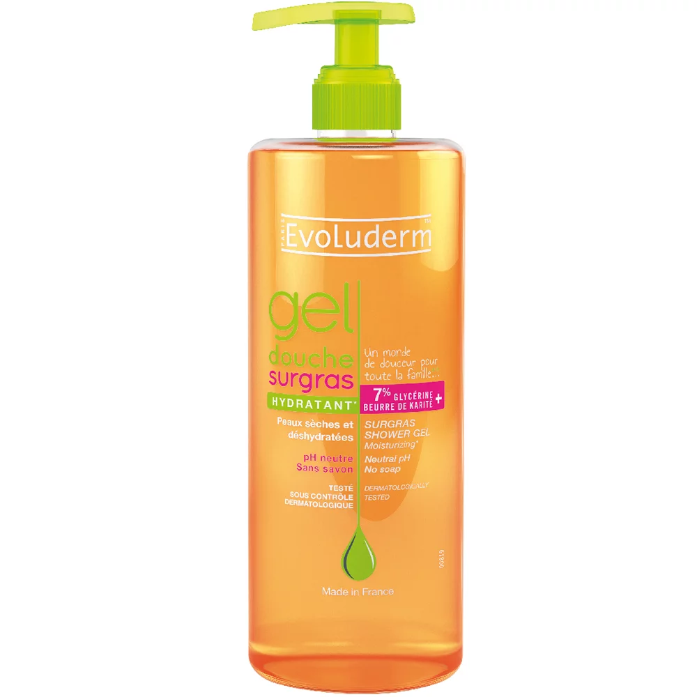 EVOLUDERM GEL DOUCHE SURGRAS HYDRATANT 500ML