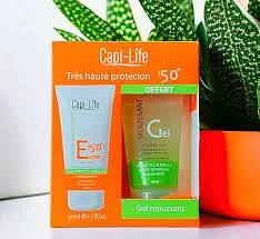 CAPI-LIFE PACK ECRAN INVISIBLE PEAUX MIXTES A GRASSES 50ML + GEL MOUSSANT 50ML