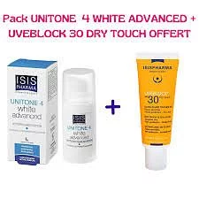 ISISPHARMA PACK UNITONE 4 WHITE CREME 30ML + UVEBLOCK SPF50 FLUIDE INVISIBLE 50ML
