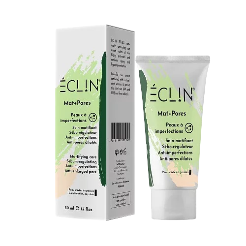 Eclin Mat + Pores Creme Solaire Anti-imperfections Spf50+ 50ml