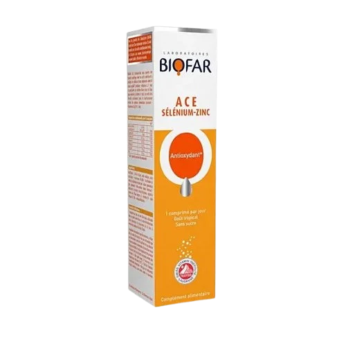 Biofar Ace Selenium-zinc Boite De 20 Comprimes Effervescents