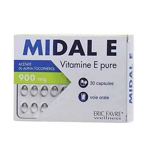 Midal E Vitamine E Pure Boite De 30 Capsules