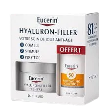 Eucerin Pack Anti-age Hyaluron Filler +3*effect Soin De Jour Spf15 50ml + Photoagin Contol Sun Fluid 50ml