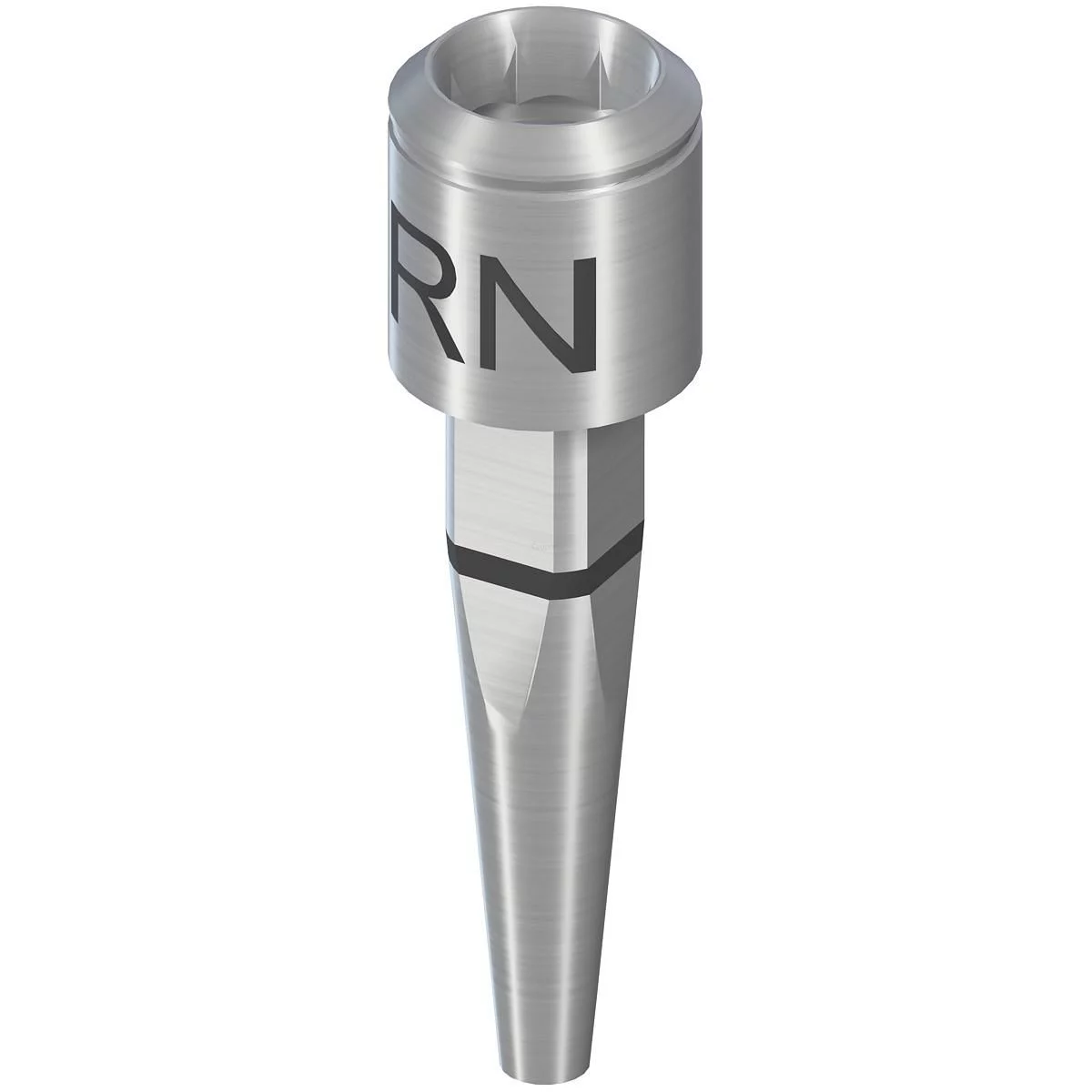 RN ANALOGUE D'IMPLANT REPOSITIONNABLE POUR PROCESSUS ENTIEREMENT NUMERIQUE ET CONVENTIONNEL L 17.6MM ACIER INOXYDABLE REF  048.129