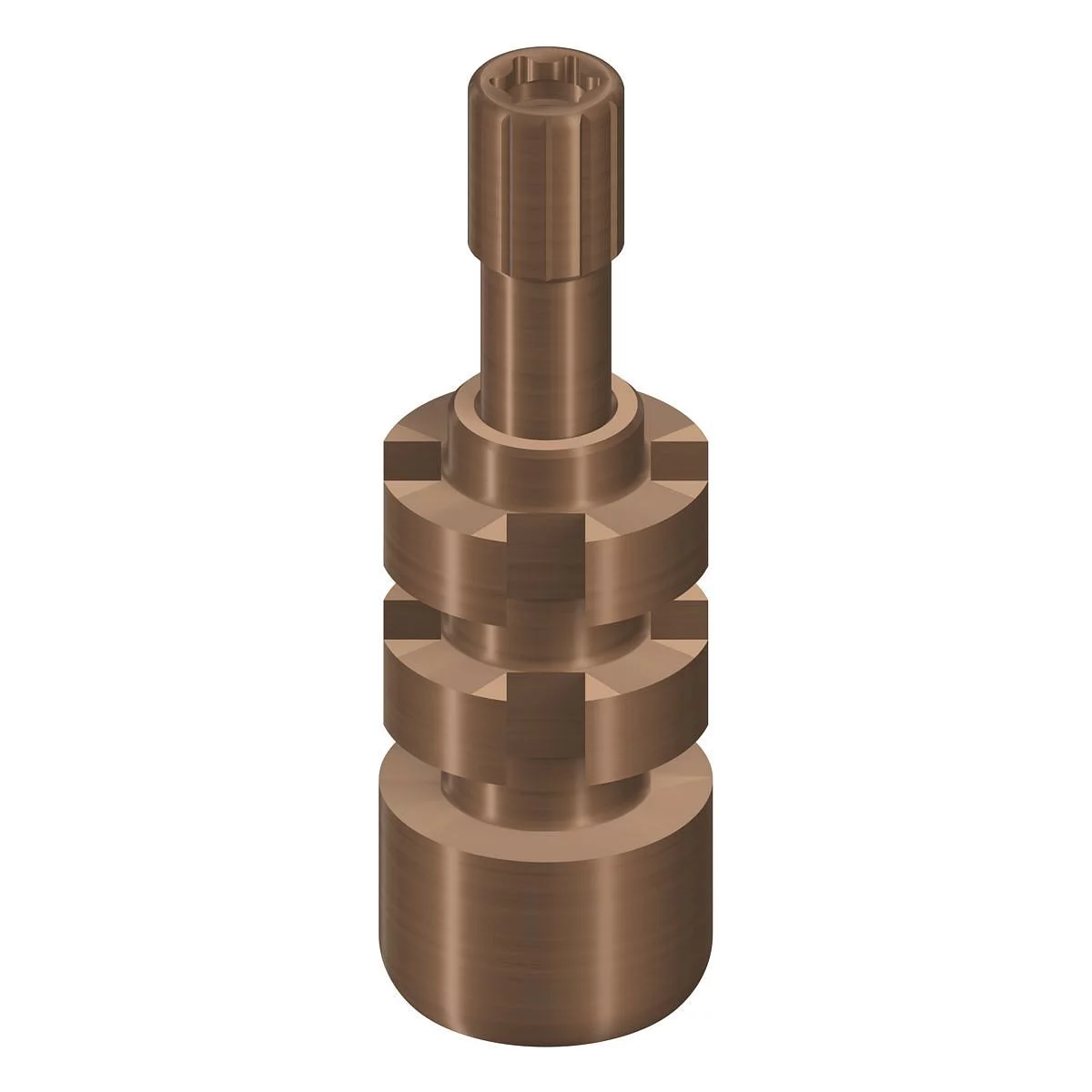 PILIER D‘EMPREINTE POUR PORTE EMPREINTE PERFORÉ POUR PARTIE SECONDAIRE VISSÉE AU NIVEAU PARTIE SECONDAIRE 4.6MM ANTI ROTATIONNELLE TAN REFERENCE 025.0012