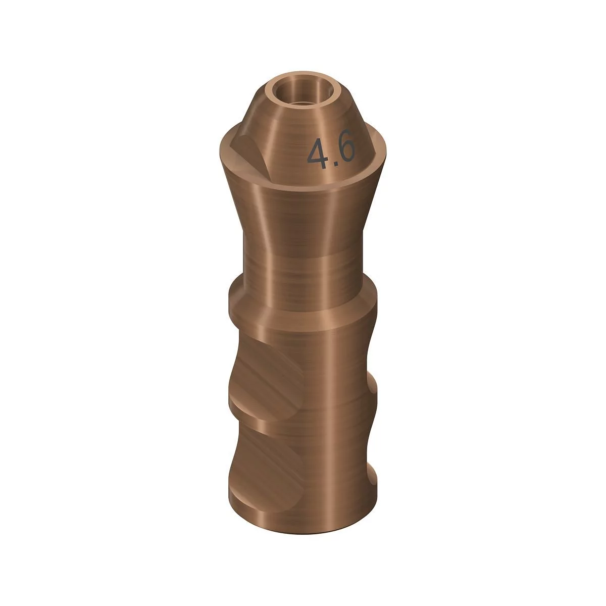 NC ANALOGUE D’IMPLANT POUR PARTIE SECONDAIRE VISSÉE DROIT 0° 4.6MM TAN REFERENCE 023.4756