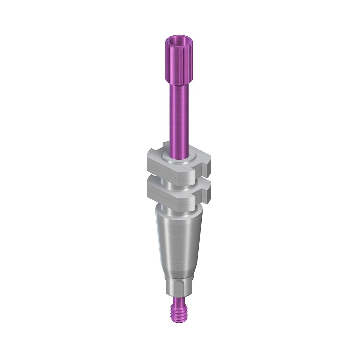 PILIER D’EMPREINTE RC PORTE EMPREINTE PERFORÉ LONG AVEC VIS DE GUIDAGE L 30MM TITANE COMPOSANTS DE PRISE D'EMPREINTE RÉF 025.4205