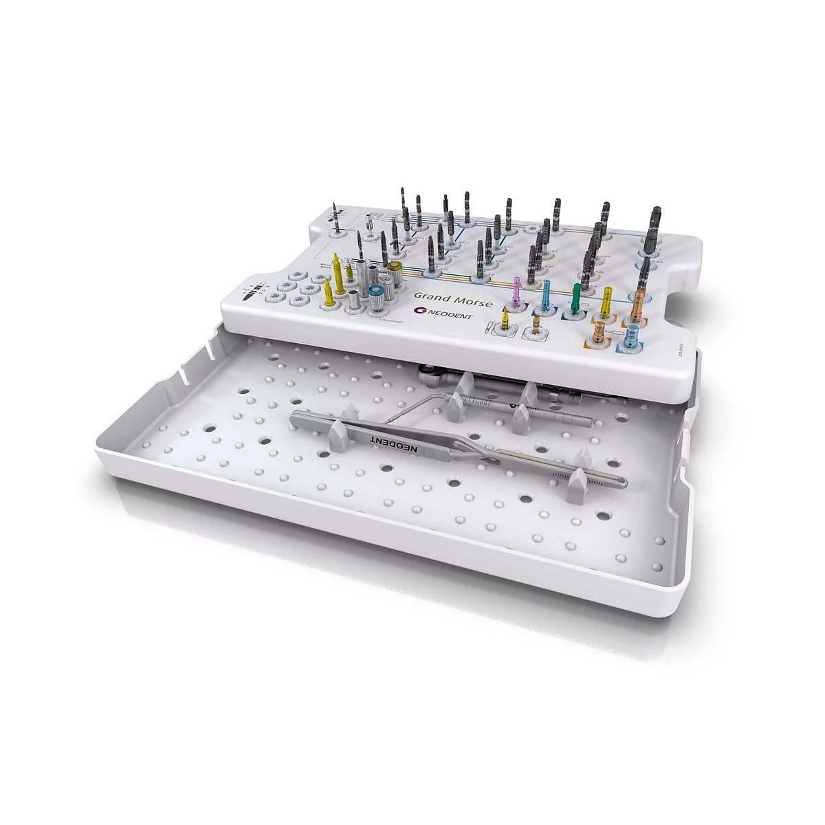 COFFRET POUR KIT CHIRURGICAL POLYMÈRE INSTRUMENTS DE PROCÉDURE IMPLANTAIRE RÉF 110.287